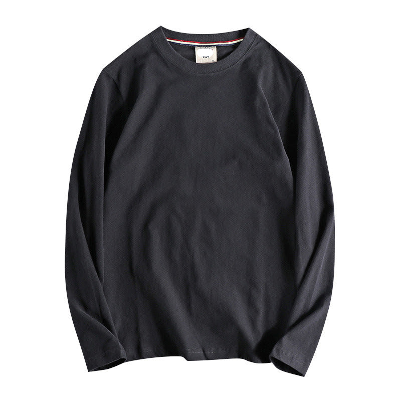 Black long-sleeve shirt on a white background